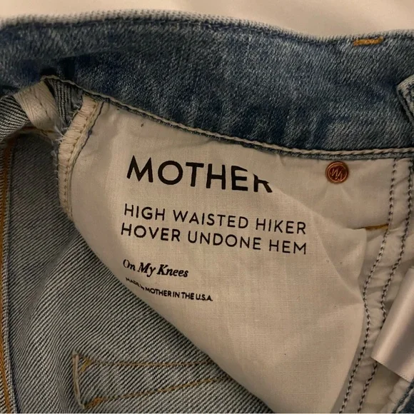 Mother SUPERIOR Jeans‎ Highwaisted Hiker Hover Undone Hem in On My Knees 25